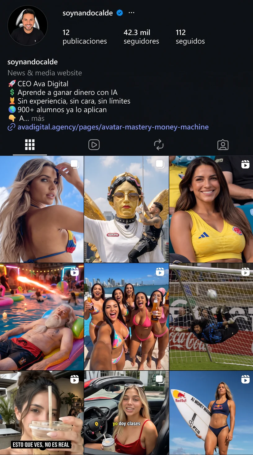 Perfil de Instagram de Nando Calderón